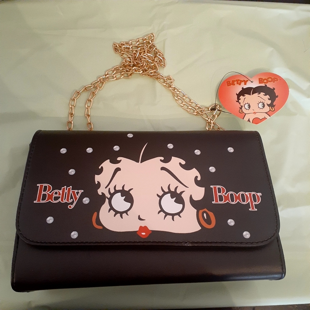 Betty boop Gold chain crossbody purse